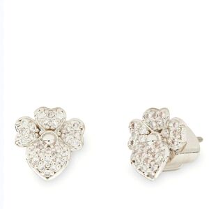KATE SPADE silver pansey stud earrings